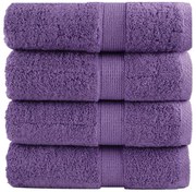 vidaXL Prosoape de baie premium SOLUND, 4 buc., violet, 30x30 cm, 600 g/m²