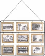 Rama foto cu două fețe, 18 fotografii, 64 x 50 cm.