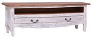 vidaXL Dulap TV, alb, 120x30x40 cm, lemn masiv de mahon