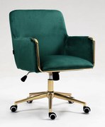 HR4318K Scaun Verde Catifea cu Bază Aurie