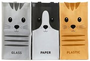 Set de pungi pentru reciclare 3 buc. 3x20 l din plastic Meow – Balvi