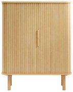 Dulap cu aspect de lemn de stejar cu ușă glisantă 113x90 cm Cavo – Unique Furniture