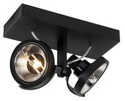 Spotlight modern negru cu 2 lumini - Master 111