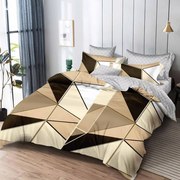 Lenjerie de pat 2 persoane, bumbac finet, 6 piese, 2 fete, SP794