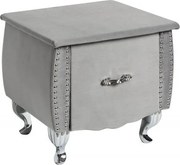 Noptiera eleganta, tapitata cu catifea gri argintiu, Extravagancia A-39357 VC