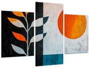 Tablou - Abstracție cu plantă și soare (90x60 cm)