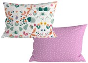 Set 2 bucati huse decorative pentru perna LUNETTA 40x60 cm, roz