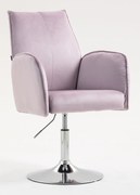 HR280N Scaun Mov din Catifea cu Bază Cromata