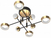 Zuma Line MX7170-8-3BGT - Lustră aplicată de tavan LARA LED/60W/230V, auriu/negru, compatibilă cu dimmer