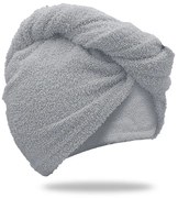 Prosop turban gri deschis cu uscare rapida, 100% bumbac