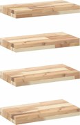 vidaXL Rafturi suspendate 4 buc. 60x20x4 cm lemn masiv acacia netratat