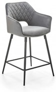 Scaun de bar H107 velvet gri