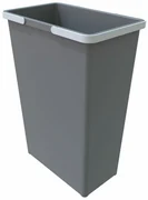 Coș de gunoi cu mânere 35 l, gri