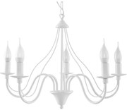 Lustră pe lanț MINERWA 5 5xE14/40W/230V alb