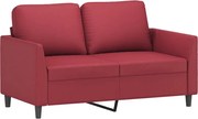 vidaXL Canapea cu 2 locuri, roșu vin, 120 cm, material textil
