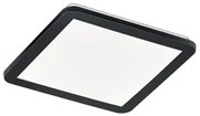 Plafoniera pătrată neagră 30 cm cu LED inclus, reglabil în 3 trepte IP44 - Lope