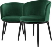 Set de 2 scaune design LUX din otel Filmore verde 111997 HZ