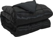 vidaXL Duvet complet pe tot parcursul anului Negru 135 x 200 cm