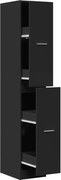 vidaXL Dulap de farmacie, negru, 30x41x174,5 cm, lemn prelucrat