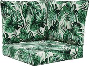 vidaXL Perna pentru canapea de exterior 3 pcs Model cu frunze