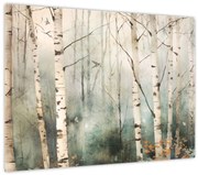 Tablou pe sticlă - Desenarea unui model de pădure (70x50 cm)