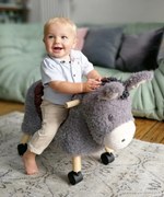 Little Bird Told Me - Magarusul Bojangles Ride On Animal Toy, pentru copii de peste 1 an, Cadru robust din lemn, Scaun captusit
