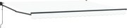 vidaXL Cort electric retractabil Alb 4 x 2 m Poliester cu acoperire PU