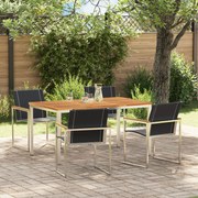vidaXL Set de masă pentru grădină 5 pcs Lemn Solid de Acacia