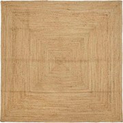 vidaXL Covor de zonă Bej 240 x 240 cm Iută