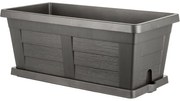 Jardinieră mare Bama Legno antracit , 80 x 40 x35 cm, 80 cm