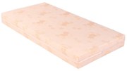 Saltea cu husa detasabila KikkaBoo Extra Comfort 120x60x12cm Bear Roz