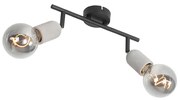 Spotlight industrial negru cu beton 2 lumini - Pedra