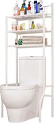 Raft baie REMIN, alb, metal, 61x37x151 cm
