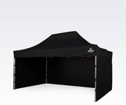 Cort pliabil 3x4,5m - cu 3 pereți - Negru