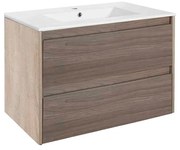 Dulap inferior Porto 80 cu chiuvetă, stejar sonoma și ulm rauna