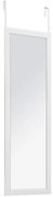 Oglinda cu cadru din aluminiu, 110x36 cm, Alb