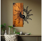 Decorațiune de perete 50x58 cm lemn/metal yin-yang