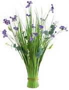 Mănunchi de iarbă ornamentală, flori mov, 70 cm