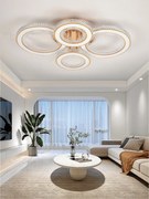 Lustra LED Cu Telecomanda, 3 Tipuri De Lumina Plus Lumina RGB, Intensitate Reglabila, 186W, Auriu