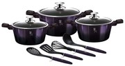 Set oale marmorate cu capace 10 piese Purple Eclipse Berlinger Haus BH 7141