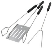 Set 3 ustensile inox pentru grătar