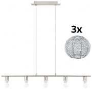 Lustră LED pe cablu Eglo MY CHOICE 5xE14/4W/230V crom