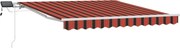 vidaXL Cortina Retractabilă Manual portocaliu și maro 300 x 250 cm