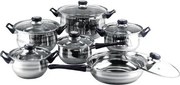 Set oale inox 12 piese ZLN4038, Potrivit pentru toate sursele de caldura, inclusiv inductie, Floria