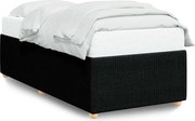 vidaXL Cadru pat fără saltea țesătură neagră 90x200 cm