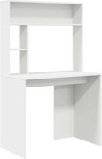 vidaXL Birou cu raft cu depozitare Alb 91 x 50 x 149 cm Lemn compozit