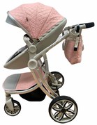Carucior 2 in 1 cu landou transformabil in parte sport, 0-36 luni, Roz - CPC-15-roz