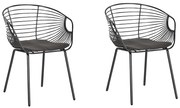 Set 2 buc. scaune de sufragerie HABIR (negru). 1022870