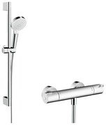 Baterie de dus termostatata Hansgrohe Crometta Vario cu set de dus crom lucios