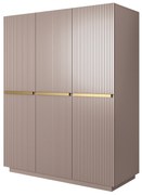 Dulap Nicole 150 cm - MDF roz antic / mânere aurii